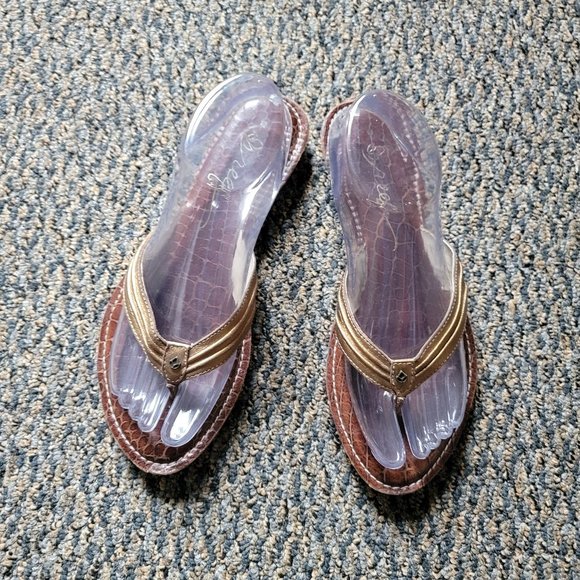 Gold Reef Cushion Thong Sandals Size 7.5 - Picture 1 of 14